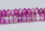 CAB275 15.5 inches 5*8mm rondelle fuchsia crazy lace agate beads