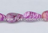 CAB277 15.5 inches 10*18mm teardrop fuchsia crazy lace agate beads