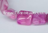 CAB281 15.5 inches 14*14mm square fuchsia crazy lace agate beads