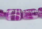 CAB286 15.5 inches 13*18mm rectangle fuchsia crazy lace agate beads