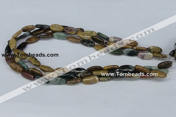 CAB370 15.5 inches 9*18mm oval ocean agate gemstone beads wholesale