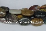 CAB371 15.5 inches 10*14mm oval ocean agate gemstone beads wholesale