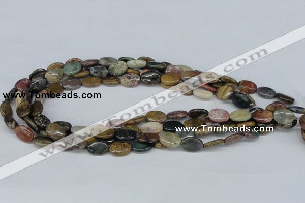 CAB371 15.5 inches 10*14mm oval ocean agate gemstone beads wholesale