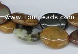 CAB372 15.5 inches 15*20mm oval ocean agate gemstone beads wholesale