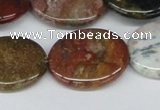 CAB373 15.5 inches 20*25mm oval ocean agate gemstone beads wholesale