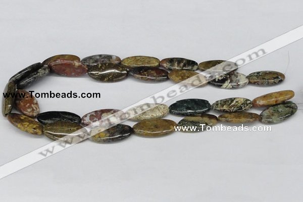 CAB374 15.5 inches 15*30mm oval ocean agate gemstone beads wholesale