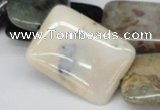 CAB377 15.5 inches 25*35mm rectangle ocean agate gemstone beads