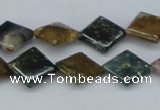 CAB378 15.5 inches 12*12mm diamond ocean agate gemstone beads