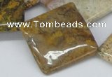 CAB379 15.5 inches 30*30mm diamond ocean agate gemstone beads