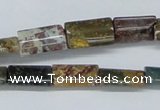 CAB380 15.5 inches 10*15mm flat column ocean agate gemstone beads