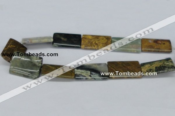 CAB381 15.5 inches 25*35mm flat column ocean agate gemstone beads