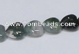 CAB406 15.5 inches 12*12mm heart moss agate gemstone beads wholesale