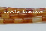 CAB510 15.5 inches 6*10mm column red agate beads wholesale