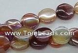 CAB525 15.5 inches 12mm coin AB-color red agate beads wholesale