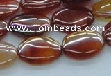 CAB528 15.5 inches 15*20mm oval AB-color red agate beads wholesale