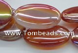 CAB529 15.5 inches 22*30mm oval AB-color red agate beads wholesale