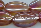 CAB531 15.5 inches 22*30mm oval AB-color red agate beads wholesale