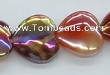 CAB534 15.5 inches 20*20mm heart AB-color red agate beads wholesale