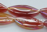 CAB536 15.5 inches 16*35mm marquise AB-color red agate beads