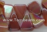 CAB540 14*20mm top-drilled trapezoid AB-color red agate beads