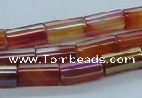 CAB549 15.5 inches 8*16mm cylinder AB-color red agate beads