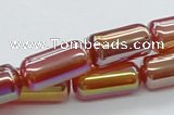CAB550 15.5 inches 10*20mm cylinder AB-color red agate beads
