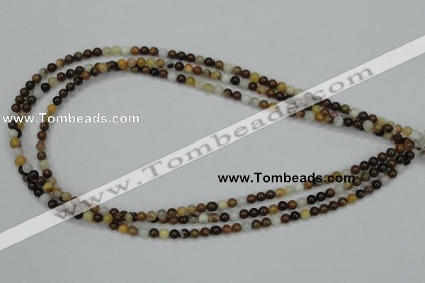 CAB590 15.5 inches 4mm round mexican agate gemstone beads wholesale