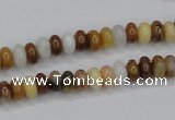 CAB594 15.5 inches 3*7mm rondelle mexican agate gemstone beads