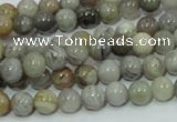 CAB66 15.5 inches 6mm round silver needle agate gemstone beads