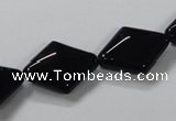 CAB769 15.5 inches 15*20mm rhombic black agate gemstone beads