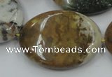 CAB952 15.5 inches 30*40mm oval ocean agate gemstone beads