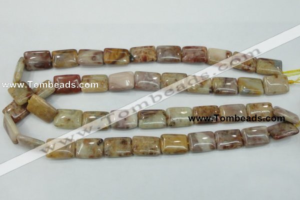 CAB978 15.5 inches 13*18mm rectangle Morocco agate beads wholesale