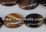 CAG1316 15.5 inches 18*25mm oval line agate gemstone beads