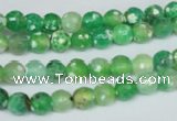 CAG1516 15.5 inches 8mm faceted round fire crackle agate beads