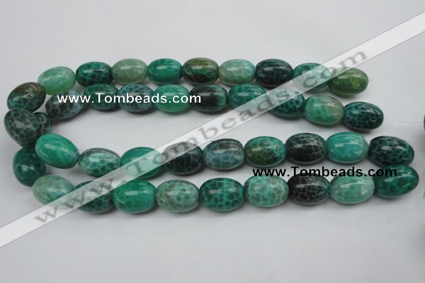 CAG1621 15.5 inches 15*20mm egg-shaped peafowl agate gemstone beads