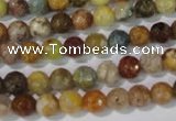 CAG1711 15.5 inches 6mm faceted round rainbow agate beads