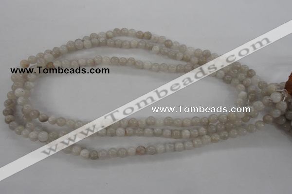 CAG1895 15.5 inches 6mm round grey agate beads wholesale