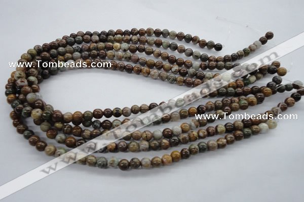 CAG1915 15.5 inches 6mm round green magic agate beads wholesale