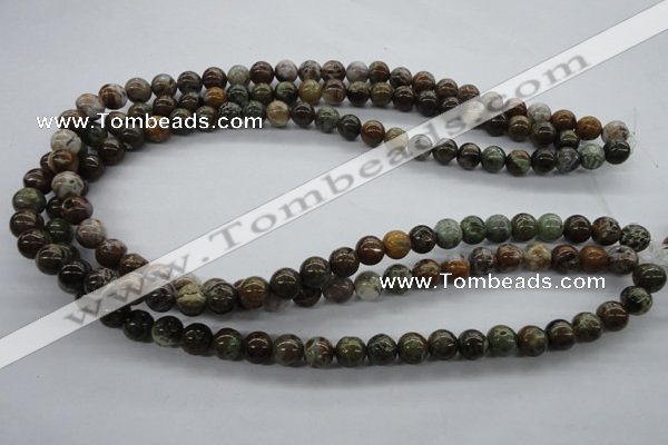 CAG1916 15.5 inches 8mm round green magic agate beads wholesale