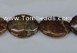 CAG2024 15.5 inches 15*20mm oval rainbow agate beads wholesale