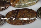 CAG2027 15.5 inches 20*40mm oval rainbow agate beads wholesale