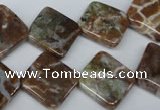 CAG2068 15.5 inches 16*16mm diamond rainbow agate beads wholesale