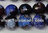 CAG2236 15.5 inches 16mm faceted round fire crackle agate beads
