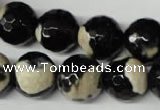 CAG2246 15.5 inches 16mm faceted round fire crackle agate beads