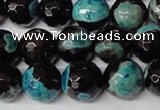 CAG2286 15.5 inches 16mm faceted round fire crackle agate beads
