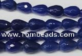 CAG2302 15.5 inches 8*12mm faceted teardrop agate gemstone beads
