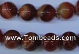 CAG2324 15.5 inches 12mmround red line agate beads wholesale