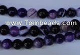 CAG2331 15.5 inches 6mm round violet line agate beads wholesale