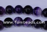 CAG2333 15.5 inches 10mm round violet line agate beads wholesale