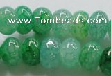 CAG242 13.5 inches 10*14mm rondelle green dragon veins agate beads